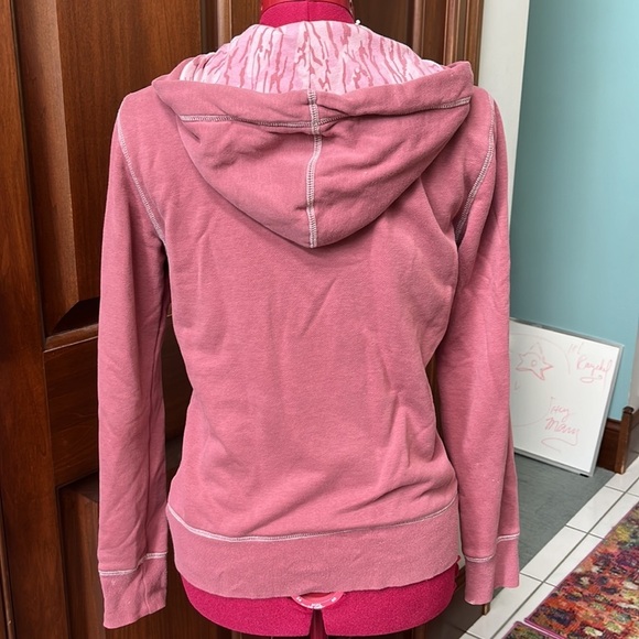 Mossy Oak    French Terry   Full zip Hoodie EUC   Dusty Rose/White    Size S - Picture 9 of 16
